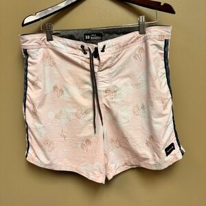 HURLEY PHANTOM PINK BOARDSHORTS - Size 33 - 5" inseam